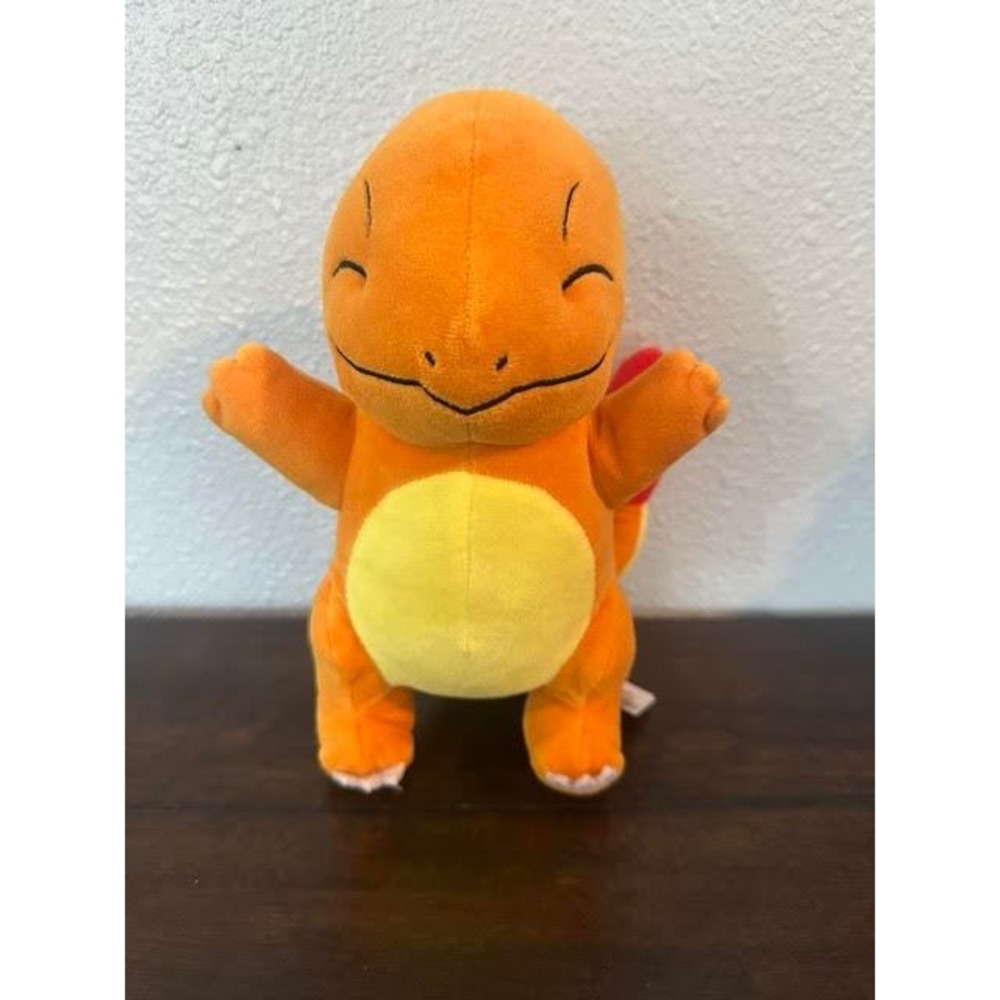 Pokemon Center Charmander Smiling Plush Stuffed Animal Toy Orange 8 Inch